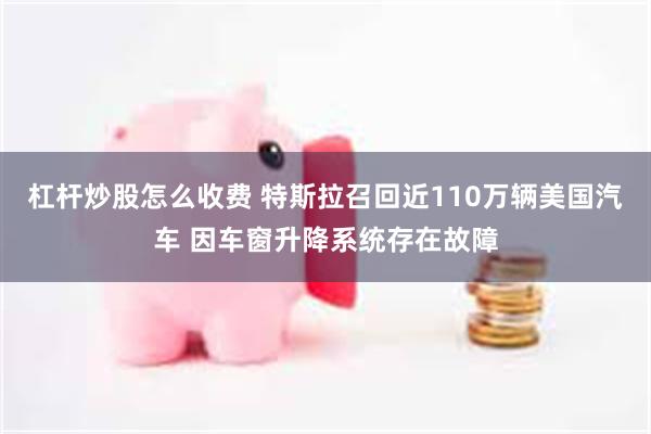 杠杆炒股怎么收费 特斯拉召回近110万辆美国汽车 因车窗升降系统存在故障