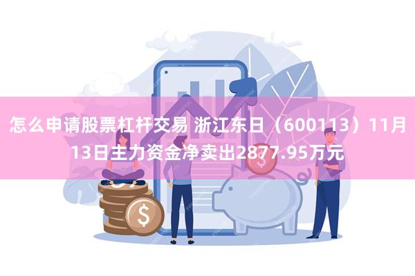 怎么申请股票杠杆交易 浙江东日（600113）11月13日主力资金净卖出2877.95万元