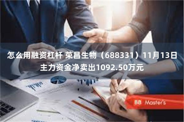 怎么用融资杠杆 荣昌生物（688331）11月13日主力资金净卖出1092.50万元
