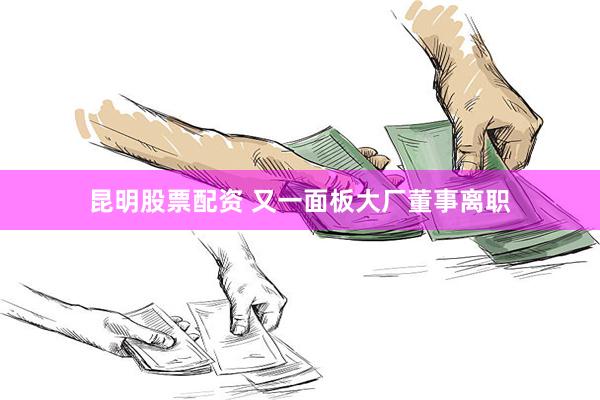 昆明股票配资 又一面板大厂董事离职