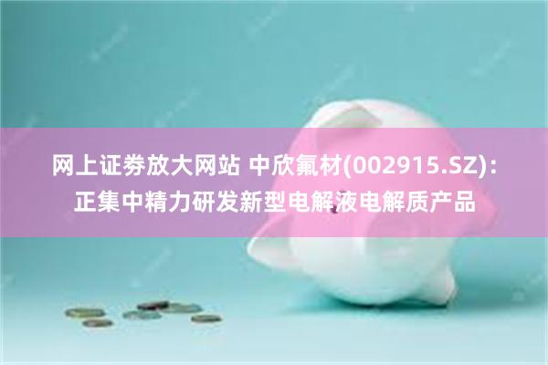 网上证劵放大网站 中欣氟材(002915.SZ)：正集中精力研发新型电解液电解质产品